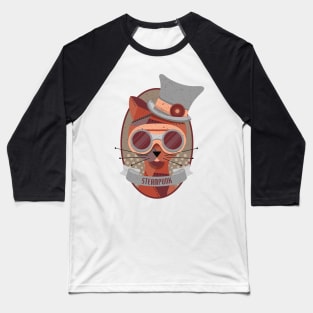 Steampunk Cat Baseball T-Shirt